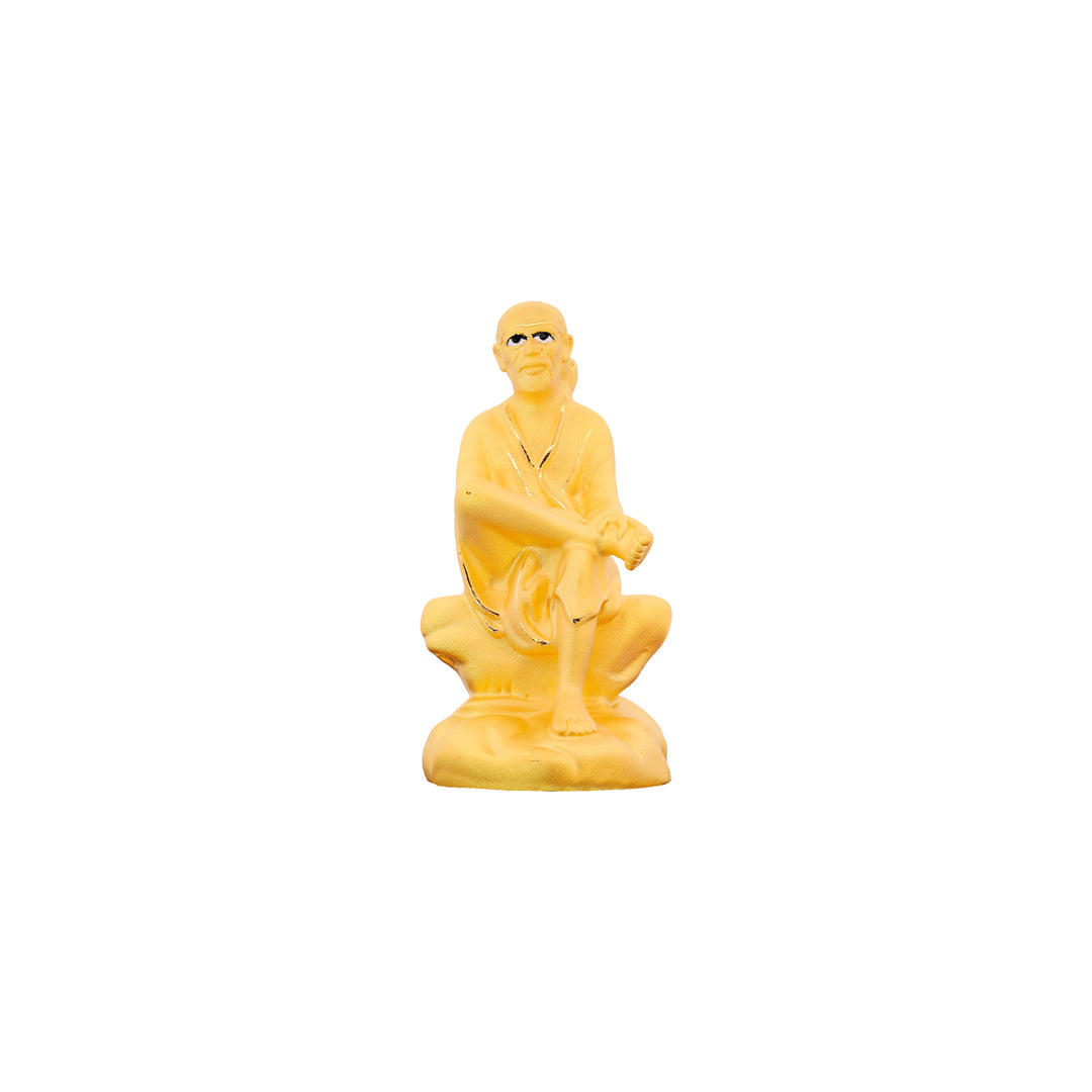 Sai Baba Hollow Idol With Minakari in 24K Gold