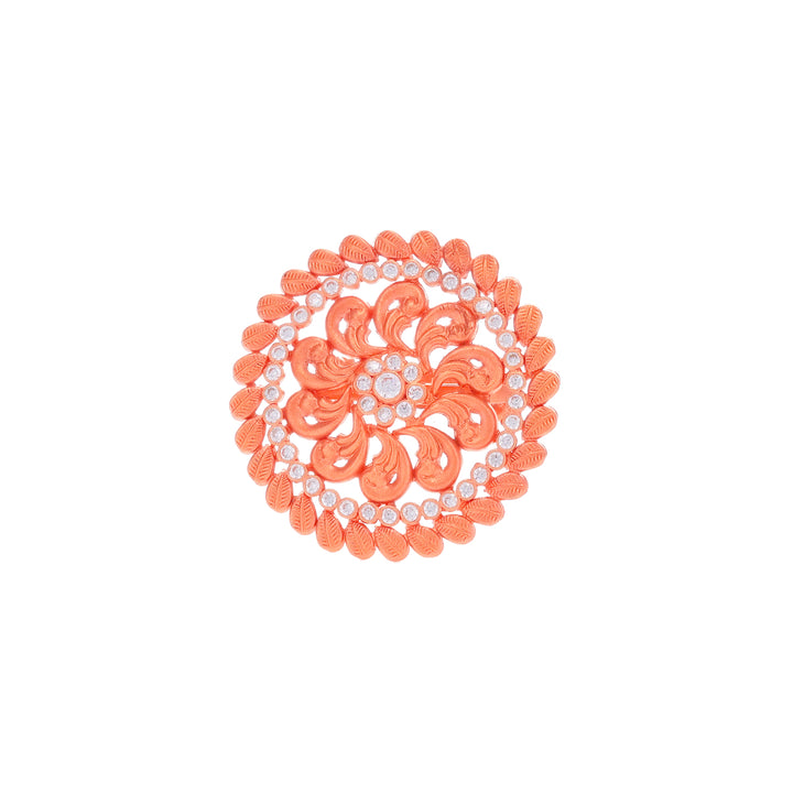 Mesmerizing Antique Ring With White Polki in 22K Rose Gold