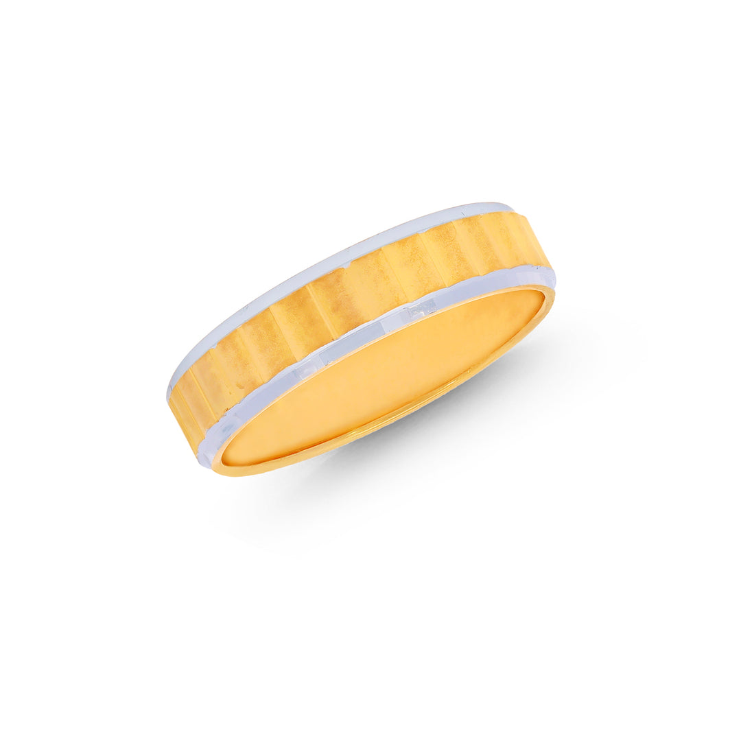 6 Size Two tone Band in 22K Gold