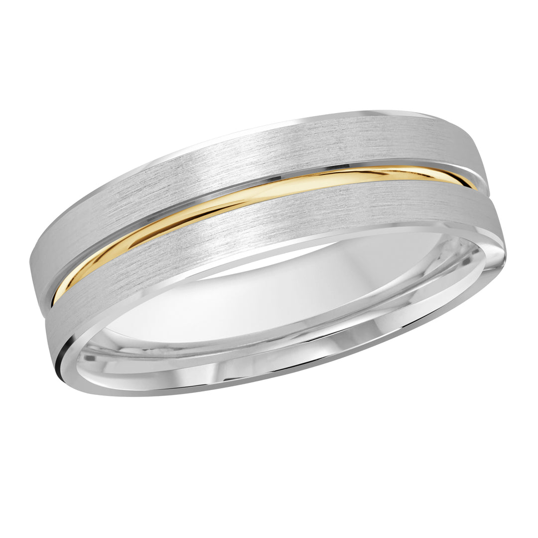 9 Size Two Tone Malo Band in 18K White Gold
