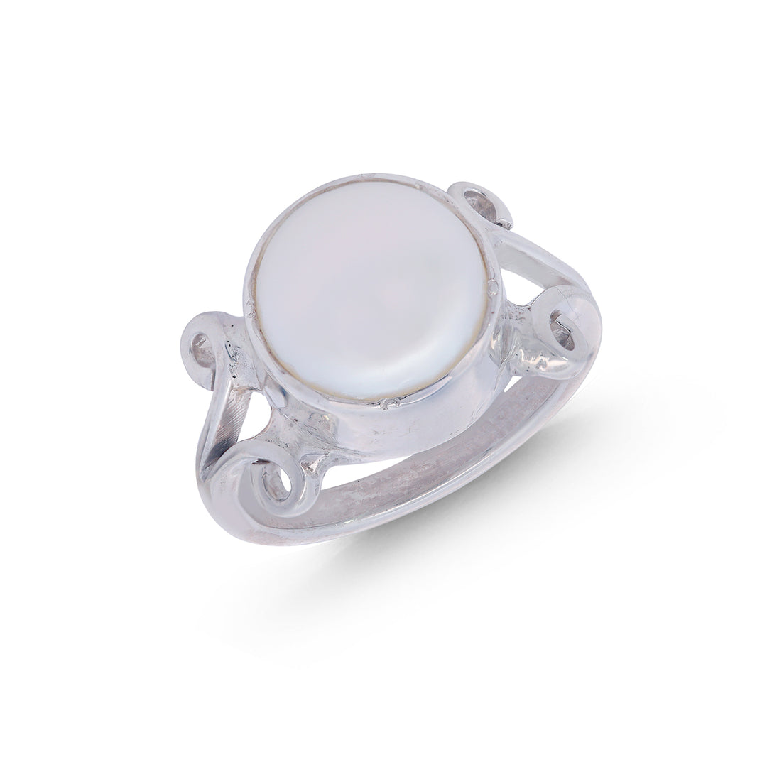 2.5 Carat Pearl Astrological Ring in Silver