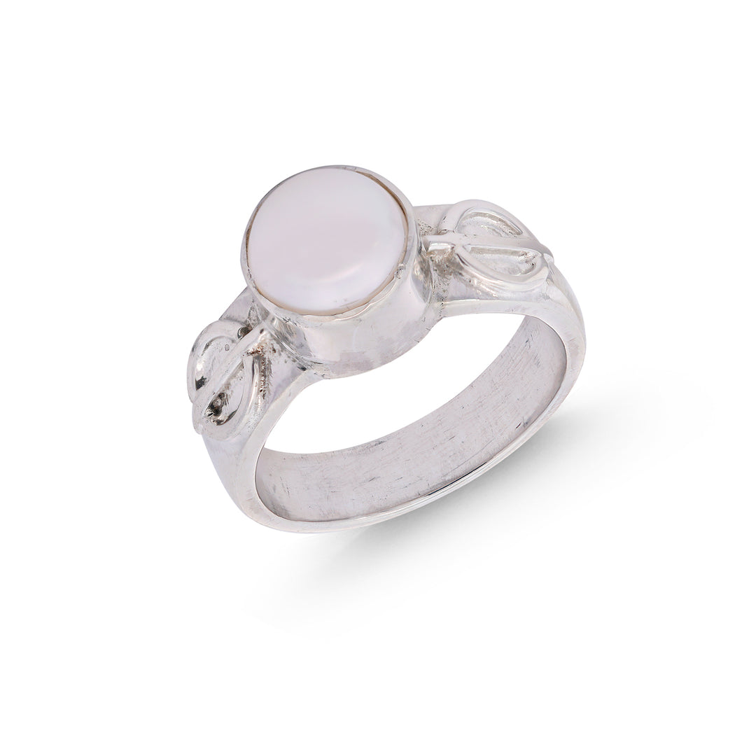 2.6 Carat Pearl Astrological Ring in Silver