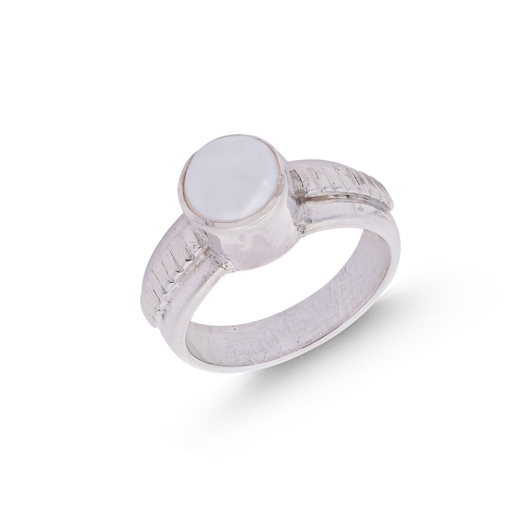 2.3 Carat Pearl Astrological Ring in Silver