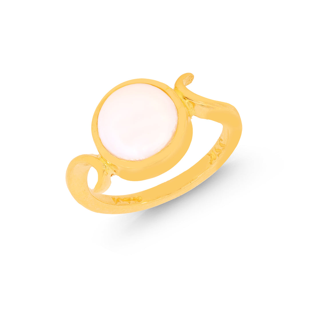 4Ct Astrological Ring With Pearl in 22K Gold