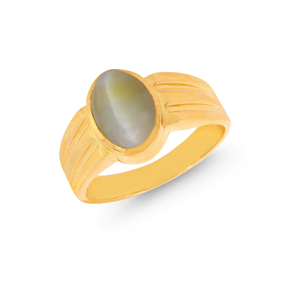5Ct Astrological Ring With Cats Eye in 22K Gold