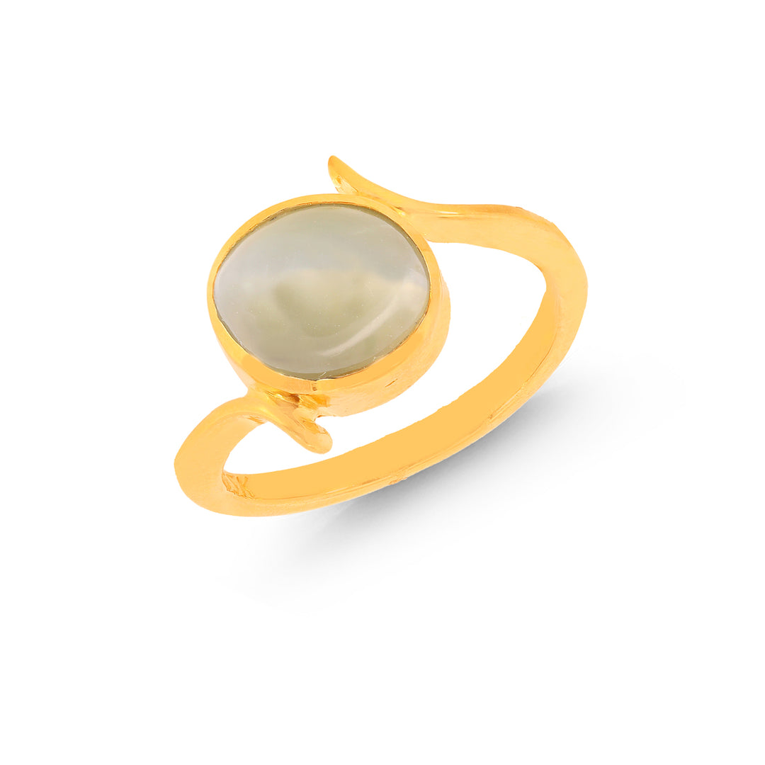4Ct Astrological Ring With Cats Eye in 22K Gold