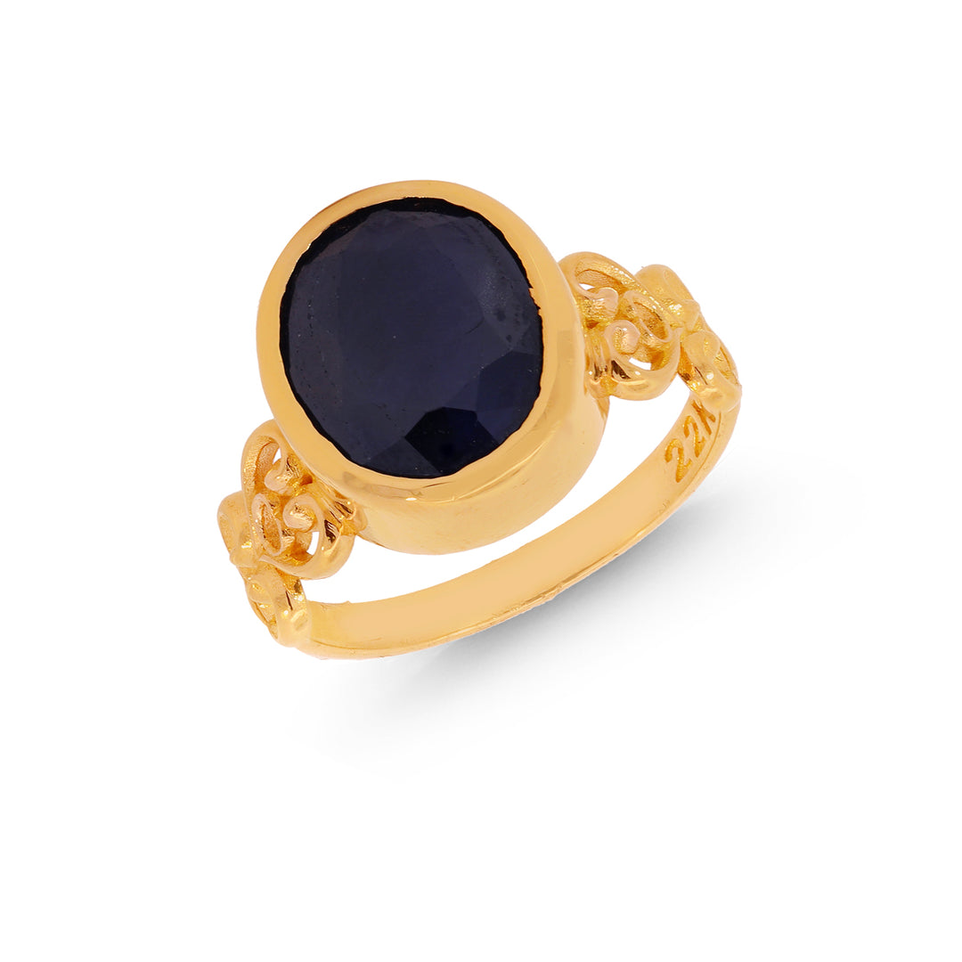 5Ct Sapphire Astrological Ring in 22K Gold
