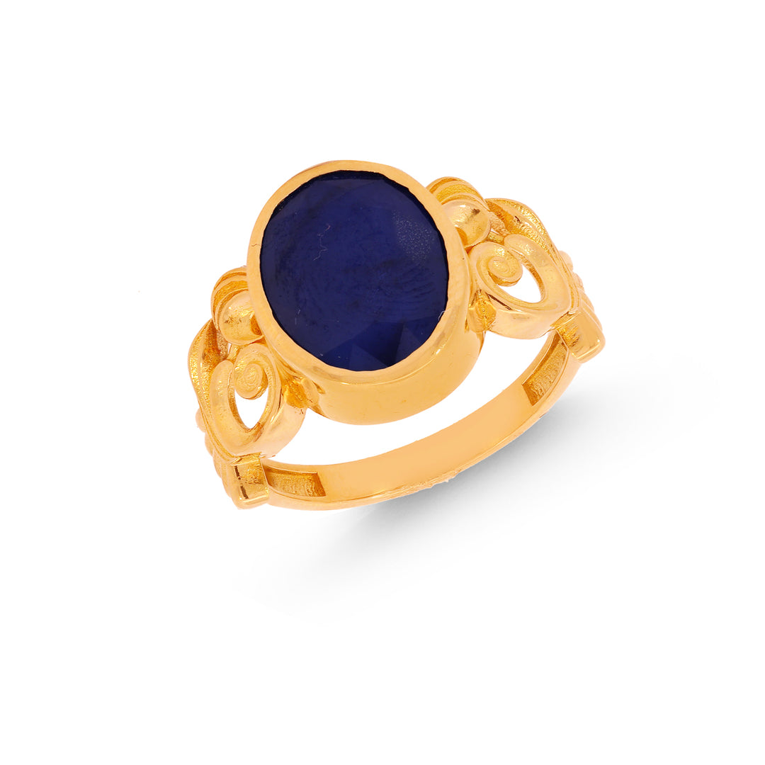5.3Ct Sapphire Astrological Ring in 22K Gold