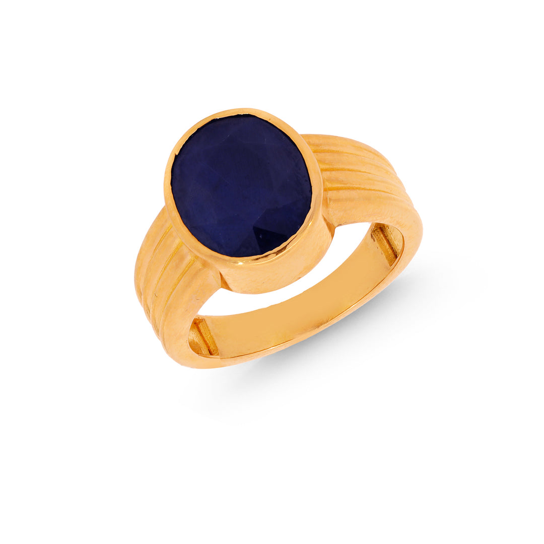 8Ct Sapphire Astrological Ring in 22K Gold