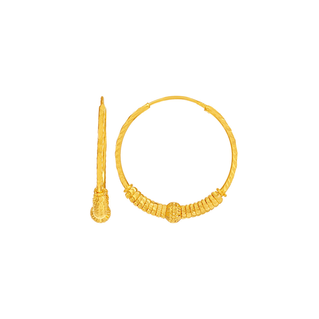 Alluring Bali/Hoops in 22K Gold