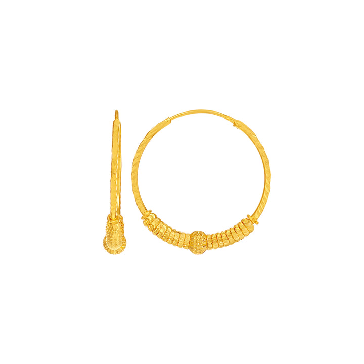 Alluring Bali/Hoops in 22K Gold