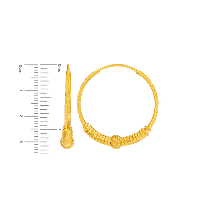 Alluring Bali/Hoops in 22K Gold