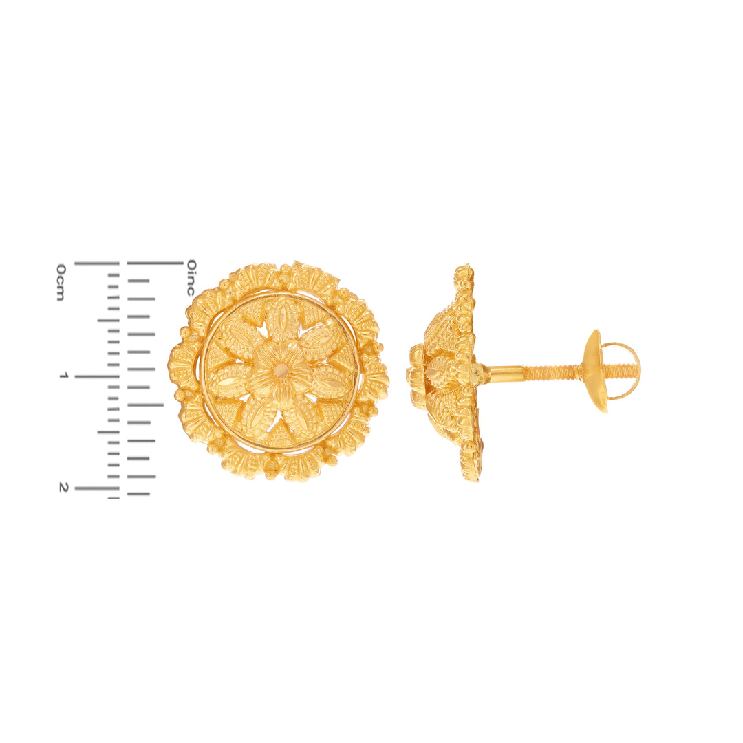 Intricate Earrings in 22K Gold