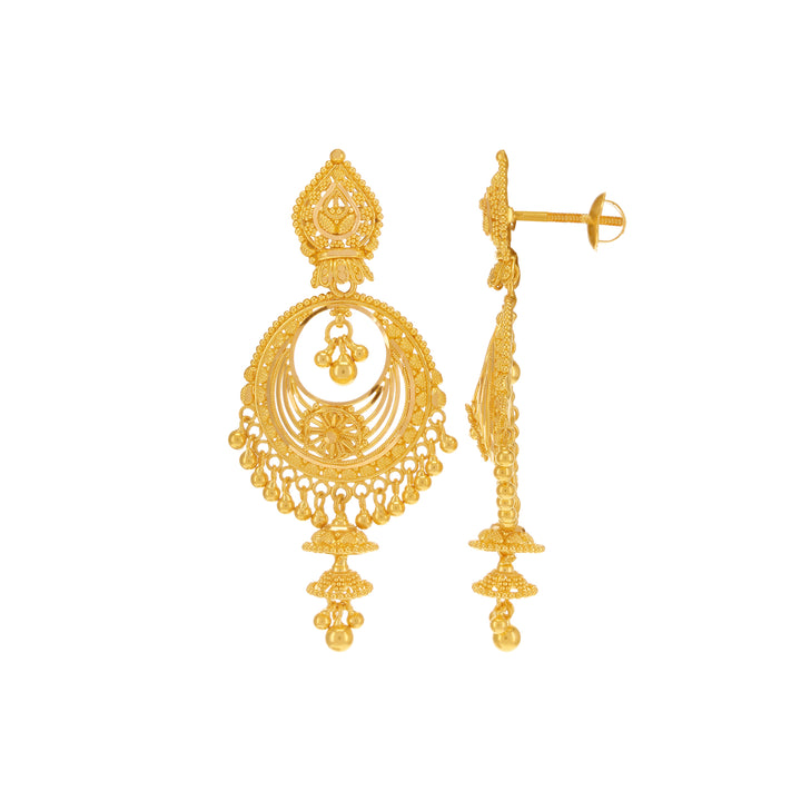 Precious Chandbali in 22K Gold