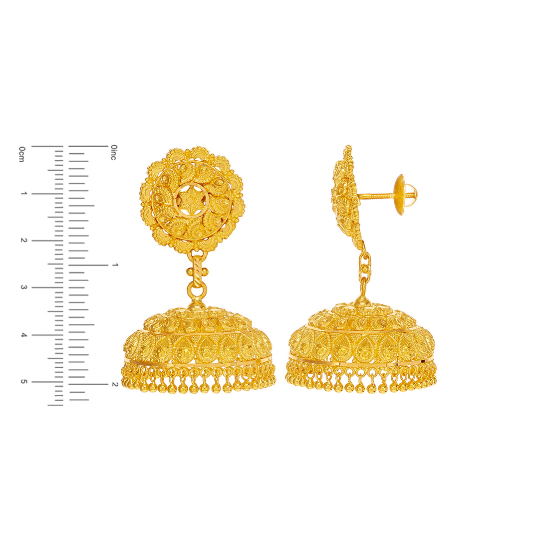 Attractive Jhumkha in 22K Gold