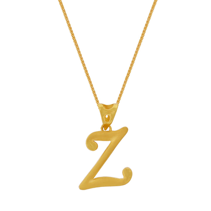 Initial "Z" Pendant in 22K Gold