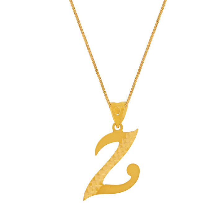Initial "Z" Pendant in 22K Gold