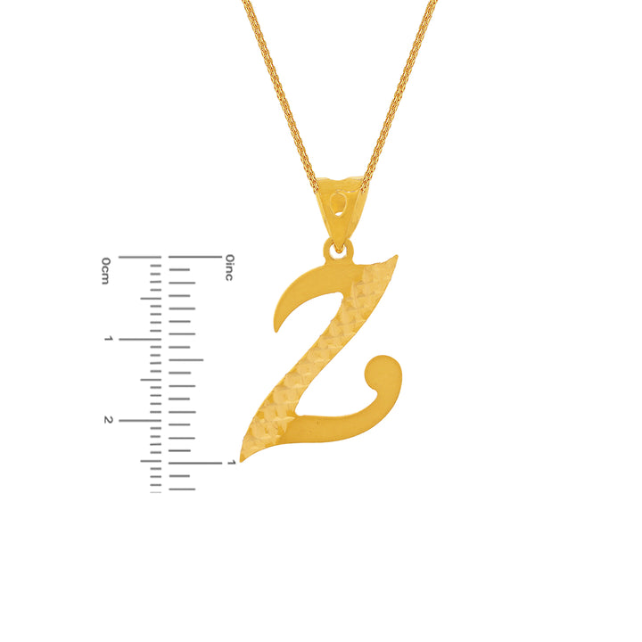 Initial "Z" Pendant in 22K Gold