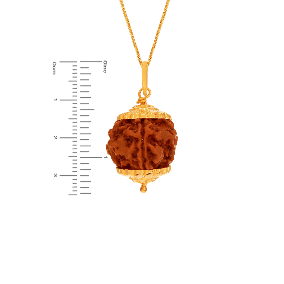 Rudraksh Pendant in 22K Gold