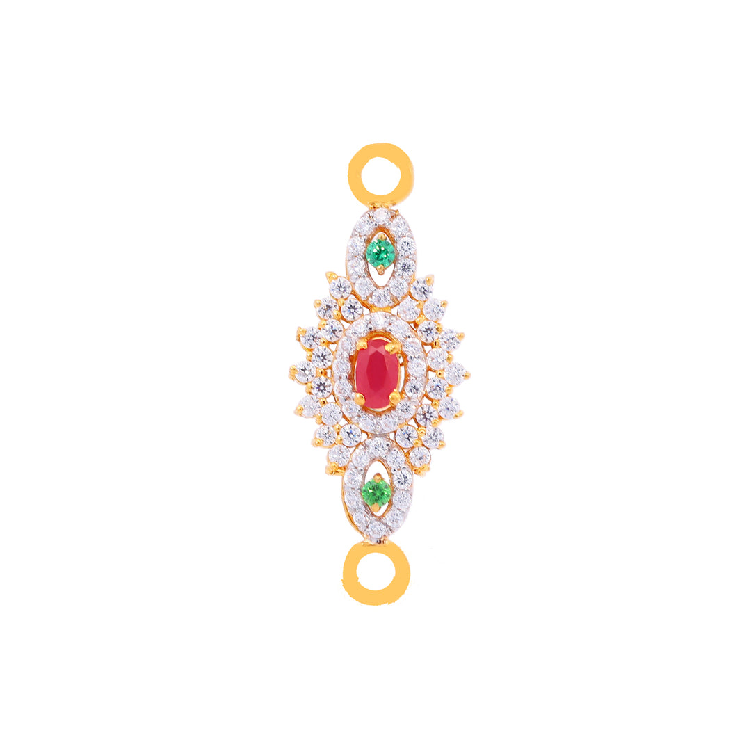 Reversible Broach With Gemstones in 22K Gold