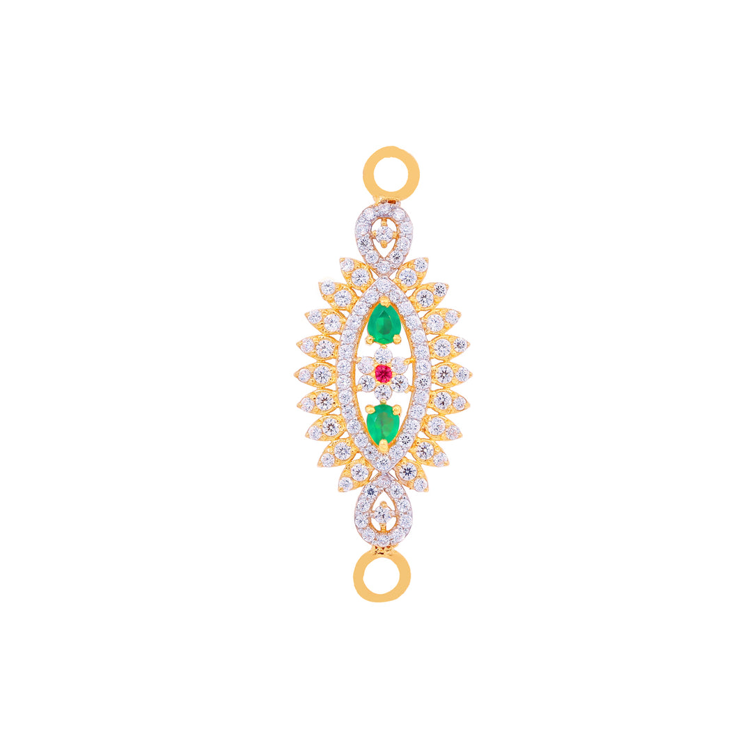 Reversible Broach With Gemstones in 22K Gold