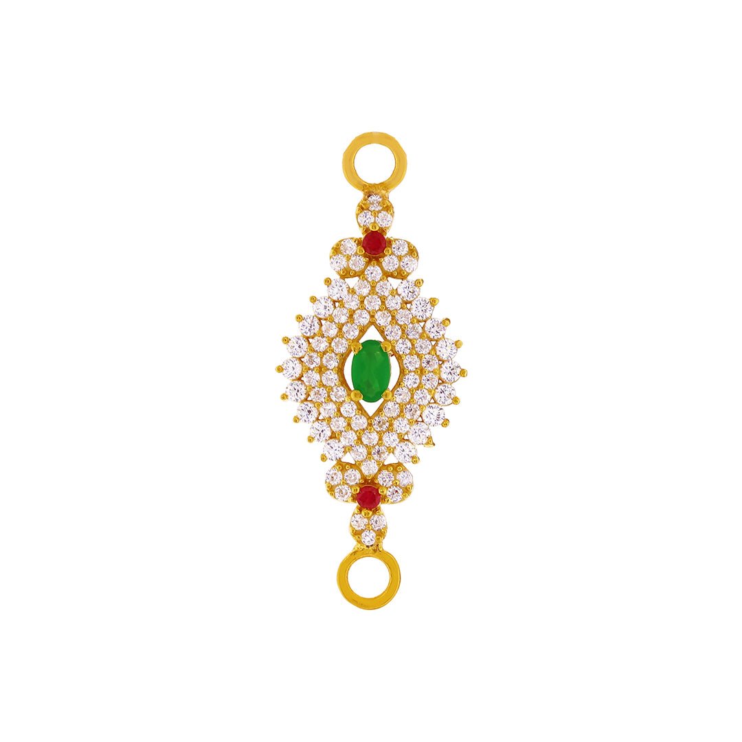 Reversible Broach With Gemstones in 22K Gold