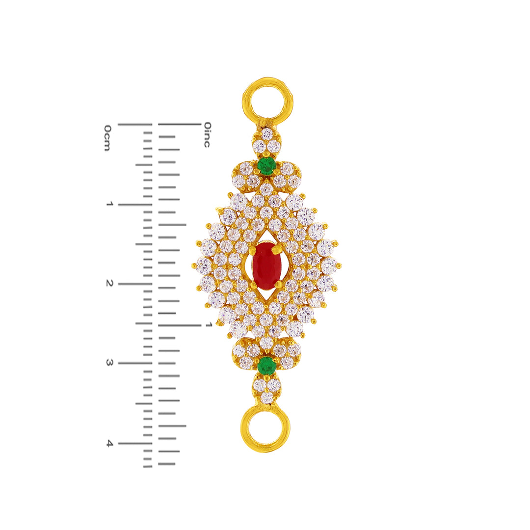 Reversible Broach With Gemstones in 22K Gold