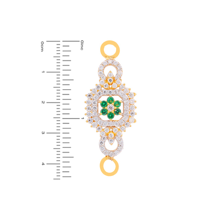 Reversible Broach With Gemstones in 22K Gold