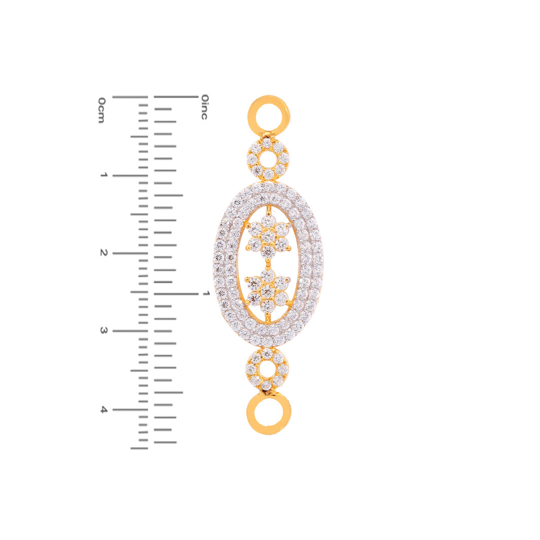 Reversible Broach With Gemstones in 22K Gold