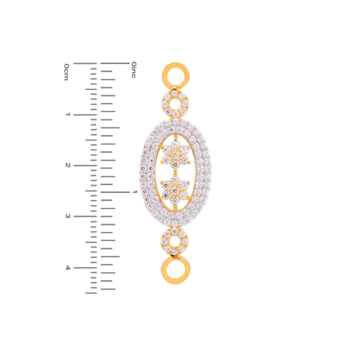 Reversible Broach With Gemstones in 22K Gold