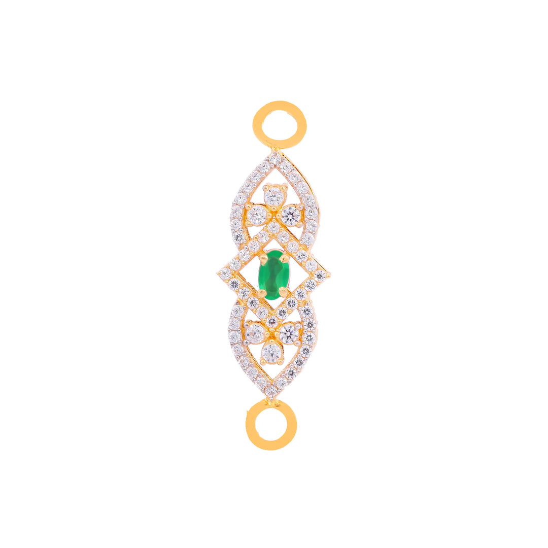 Reversible Broach With Gemstones in 22K Gold