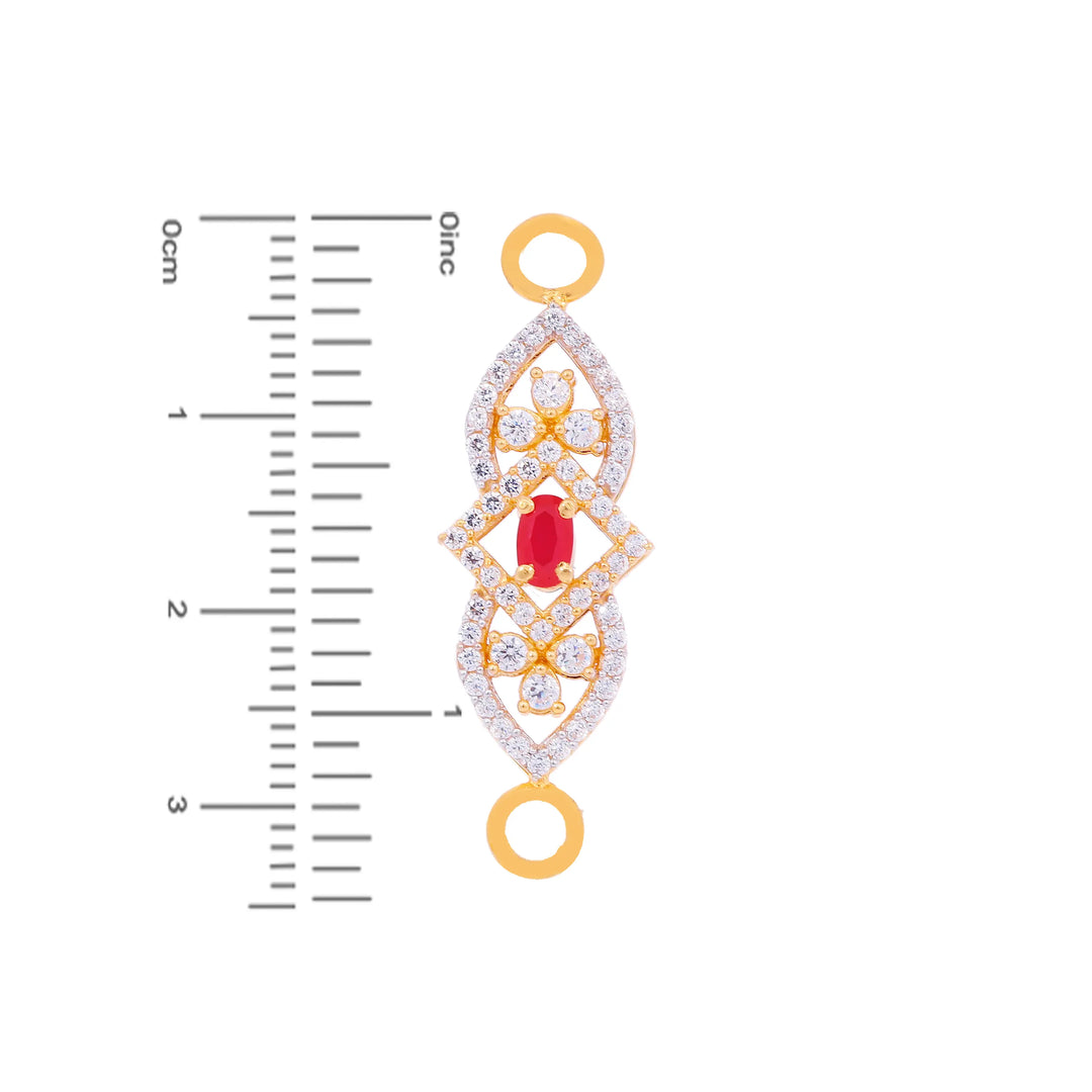 Reversible Broach With Gemstones in 22K Gold