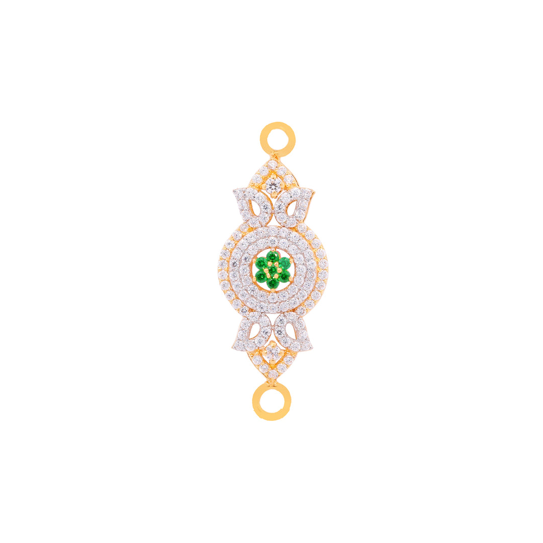 Reversible Broach With Gemstones in 22K Gold