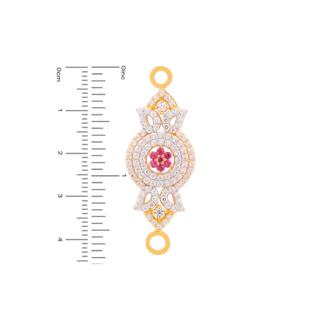 Reversible Broach With Gemstones in 22K Gold