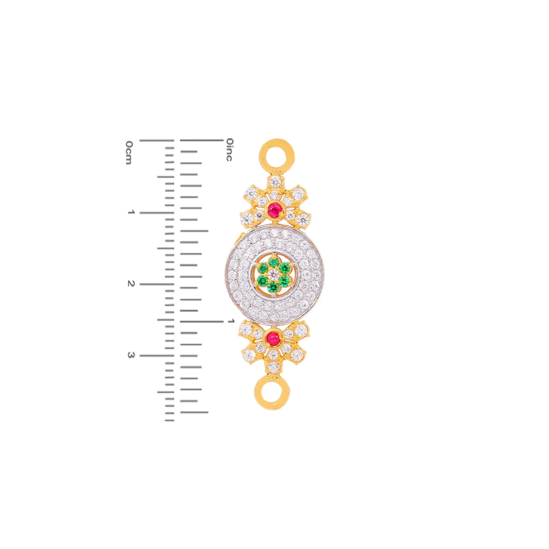 Reversible Broach With Gemstones in 22K Gold