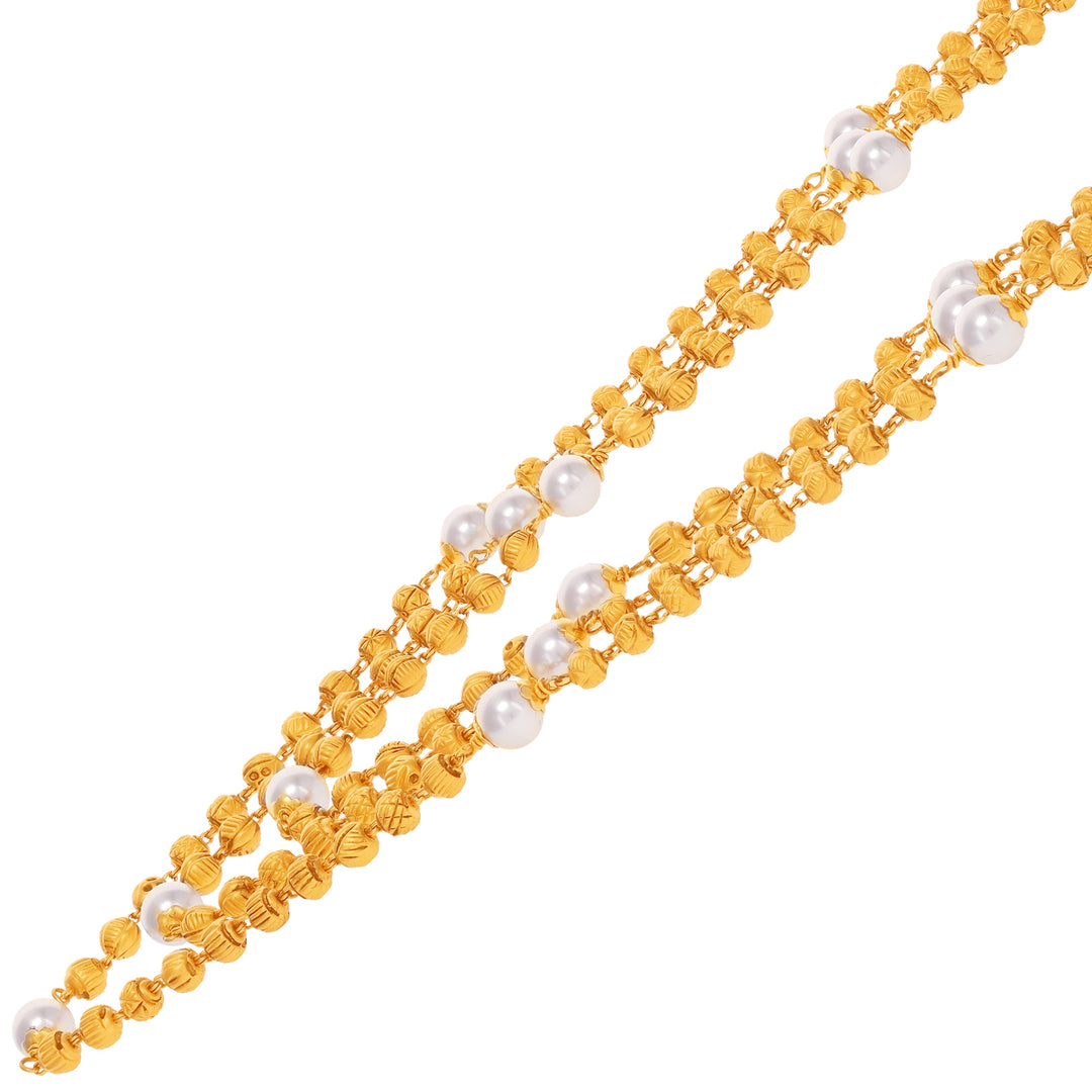 Ravishing Antique Minakari Patta Haarm With Kundan & Gemstones in 22K Gold