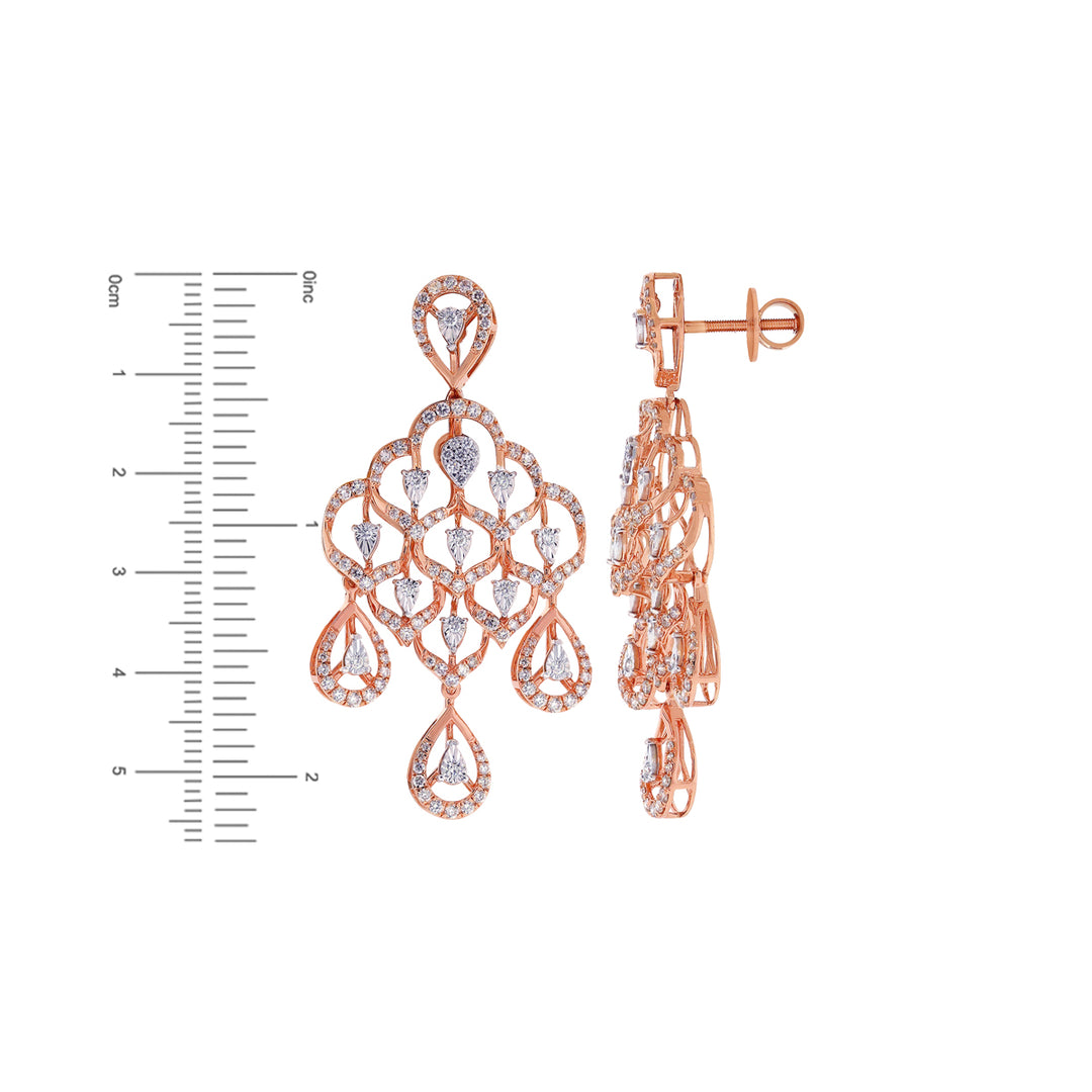 3.84CTW VVS/FG Diamond Pendant Set in 18K Rose Gold
