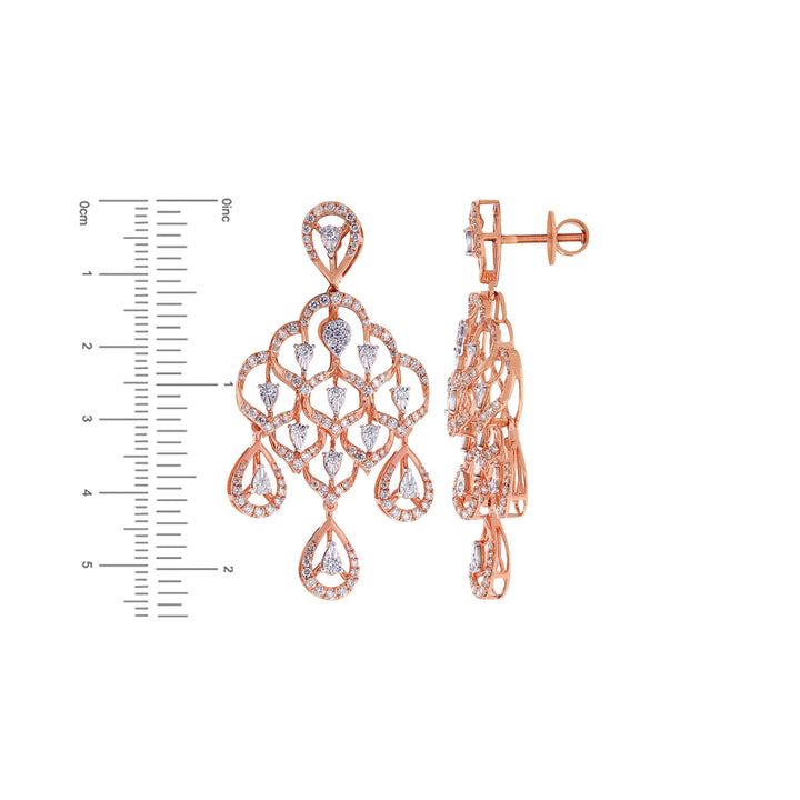 3.84CTW VVS/FG Diamond Pendant Set in 18K Rose Gold