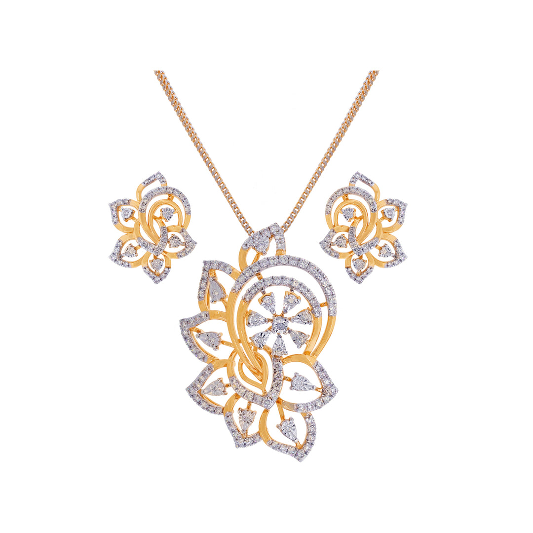 1.31Ct VVS/FG Diamond Pendant Set in 18K Gold