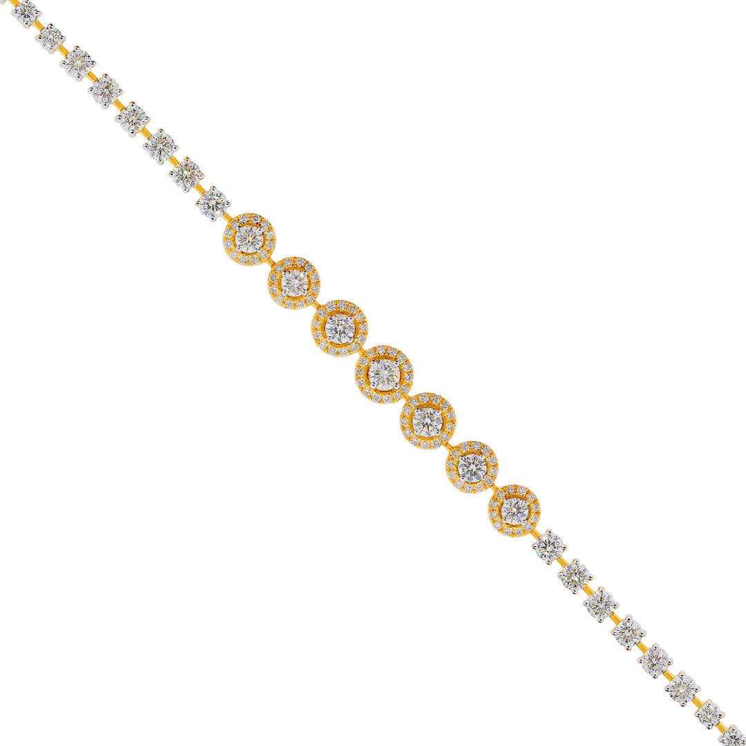 3.1Ct VVS/FG Diamond Bracelet  in 18K Gold