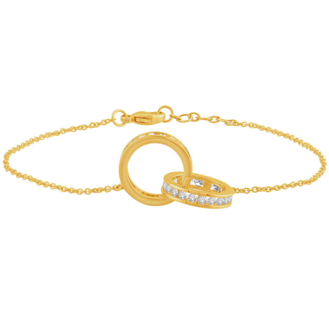 0.76Ct VVS/FG Diamond Bracelet in 18K Gold