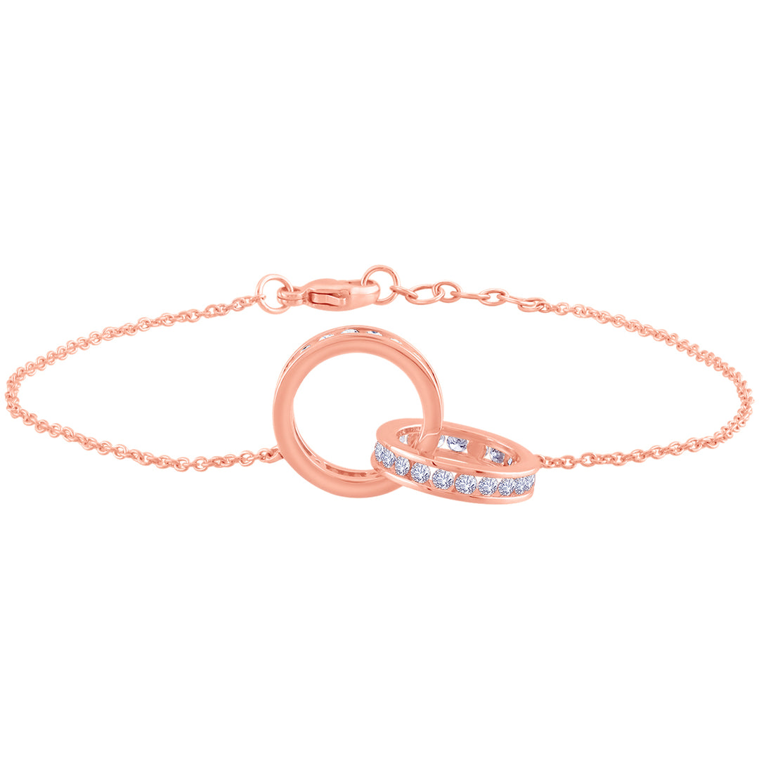 0.75Ct VVS/FG Diamond Bracelet in 18K Rose Gold