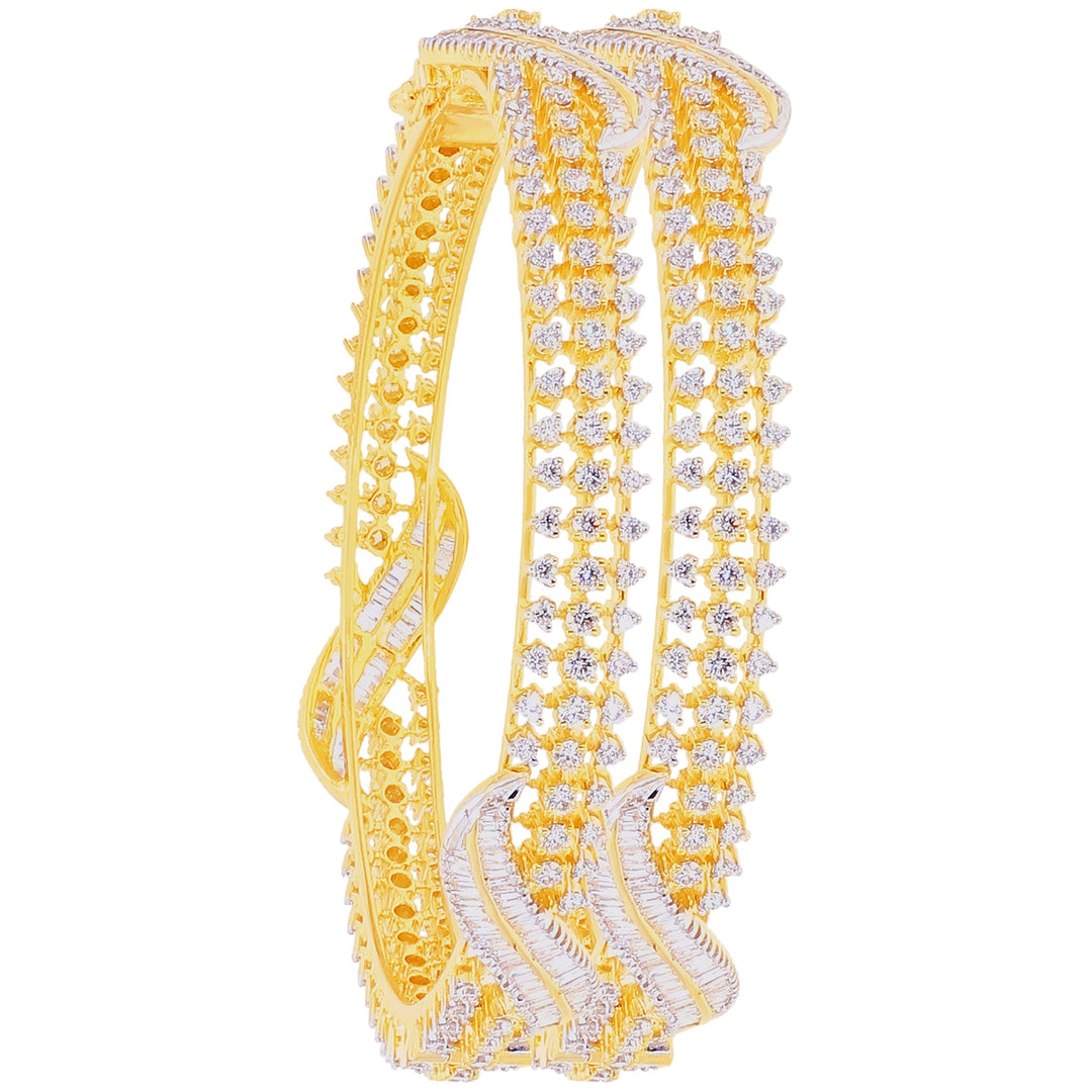 8.46Ct VVS/FG Diamond 2pcs Bangle in 18K Gold