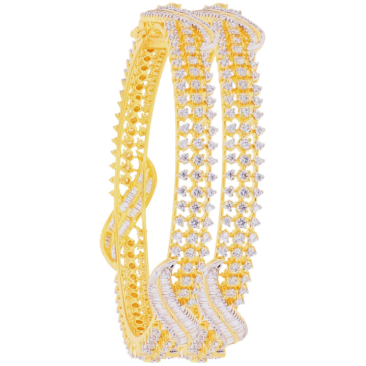 8.46Ct VVS/FG Diamond 2pcs Bangle in 18K Gold