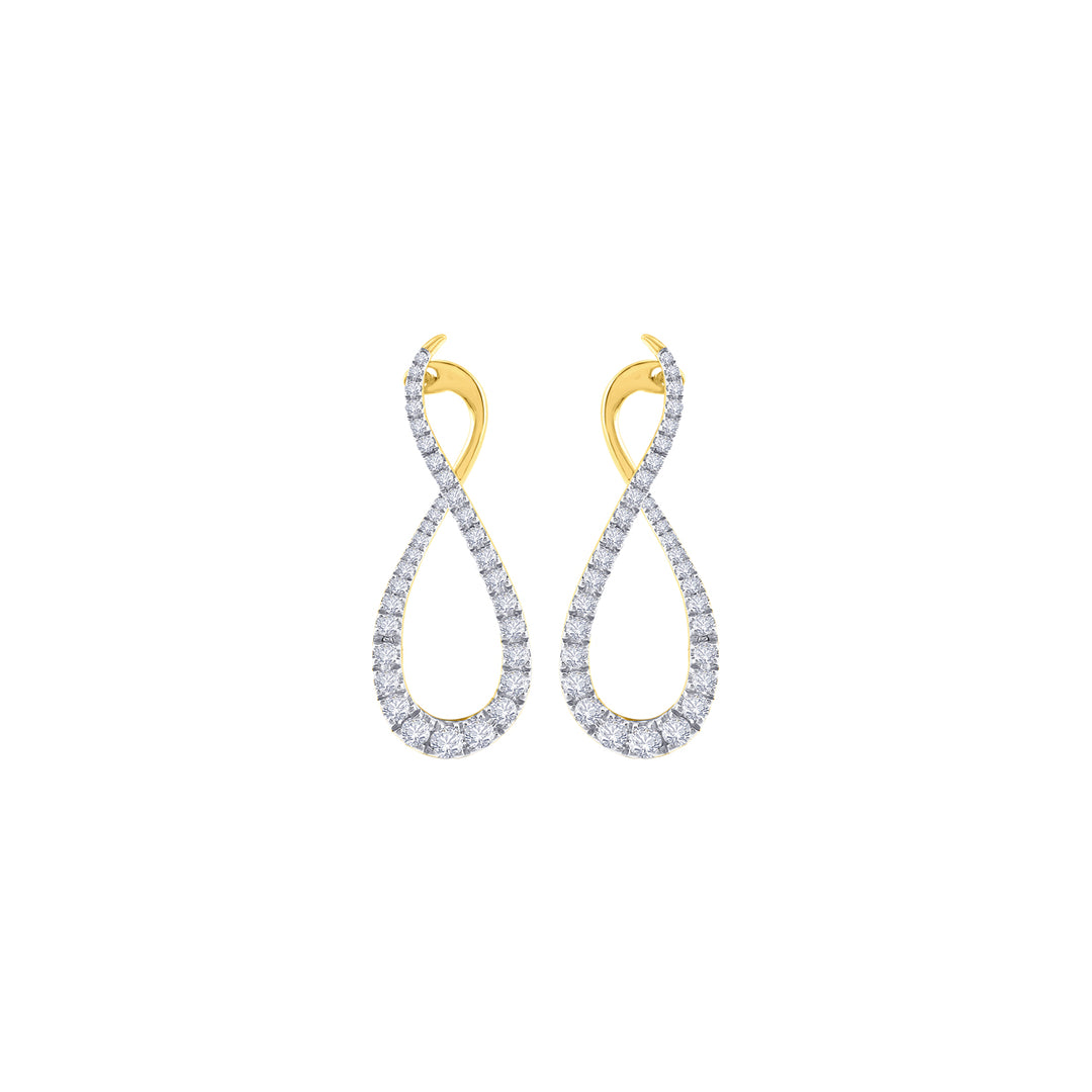 0.76Ct VVS/FG Diamond Clipon Earrings in 18K Gold