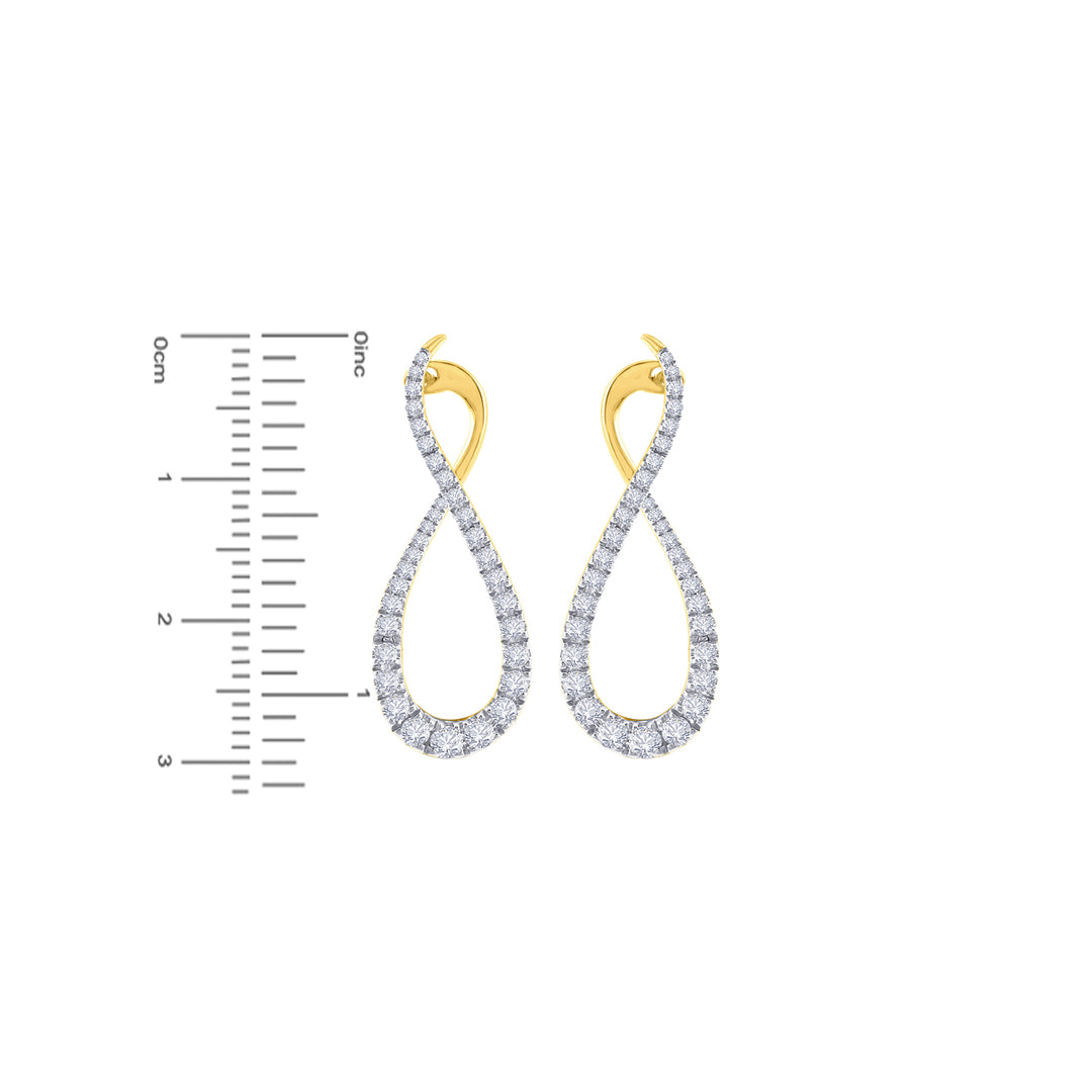 0.77Ct VVS/FG Diamond Clipon Earrings in 18K Gold