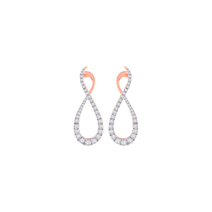 0.76Ct VVS/FG Diamond Clipon Earrings in 18K Rose Gold