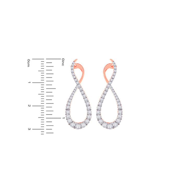 0.76Ct VVS/FG Diamond Clipon Earrings in 18K Rose Gold