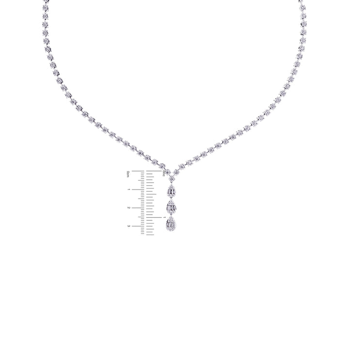 2.00Ct VVS/FG Diamond Necklace Set in 18K White Gold