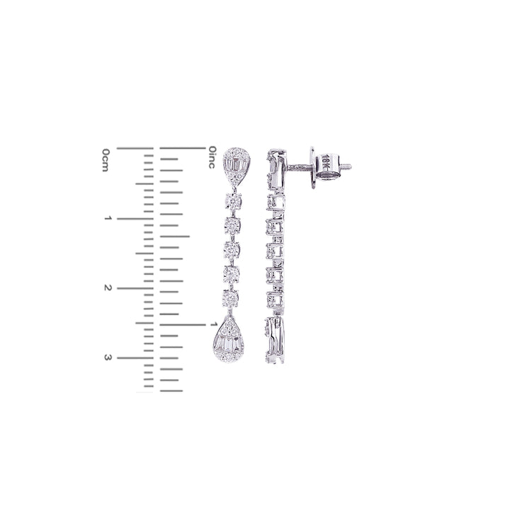 2.00Ct VVS/FG Diamond Necklace Set in 18K White Gold